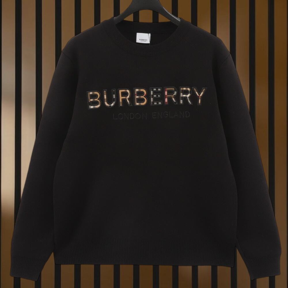 Burberr Men's Black Knit Sweatshirt